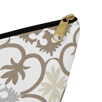 Portugal Tile Accessory Pouch w T-bottom in Brown